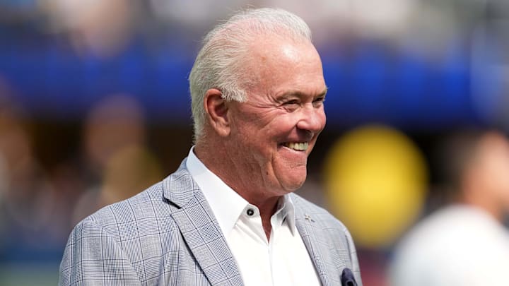 Dallas Cowboys executive vice president Stephen Jones during the game against the Los Angeles Rams at SoFi Stadium. 