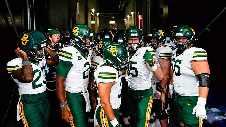 Baylor enter the field at Mercedes-Benz Stadium in Atlanta. Baylor enter the field at Mercedes-Benz Stadium in Atlanta.