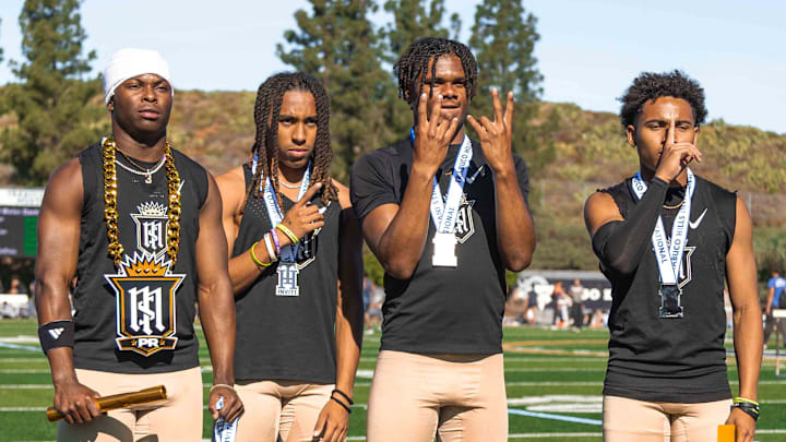 Servite’s nationally ranked 4x100 relay squad — featuring Benjamin Harris, Jace Wells, Kamil Pelovello and Jorden Wells — enters the CIF Southern Section Finals as one of the fastest sprint groups in U.S. high school track and field. Servite’s nationally ranked 4x100 relay squad — featuring Benjamin Harris, Jace Wells, Kamil Pelovello and Jorden Wells — enters the CIF Southern Section Finals as one of the fastest sprint groups in U.S. high school track and field.