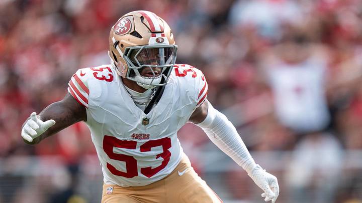 San Francisco 49ers linebacker Dee Winters during the third quarter against the Jacksonville Jaguars at Levi's Stadium. San Francisco 49ers linebacker Dee Winters during the third quarter against the Jacksonville Jaguars at Levi's Stadium.