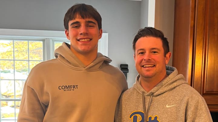Pitt Football offensive coordinator Kade Bell offers Class of 2026 Peters Township WR/DE Lucas Shanafelt