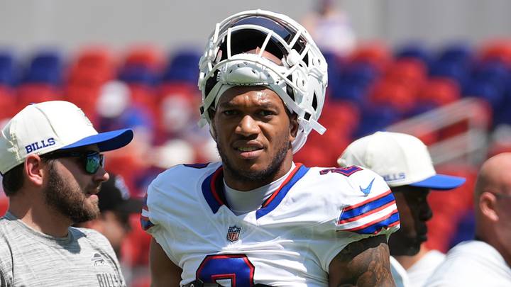 Aug 15, 2026; Orchard Park, New York, USA; Buffalo Bills wide receiver DJ Moore (2) prior to the game between the Carolina Panthers and Buffalo Bills at New Highmark Stadium. Aug 15, 2026; Orchard Park, New York, USA; Buffalo Bills wide receiver DJ Moore (2) prior to the game between the Carolina Panthers and Buffalo Bills at New Highmark Stadium.