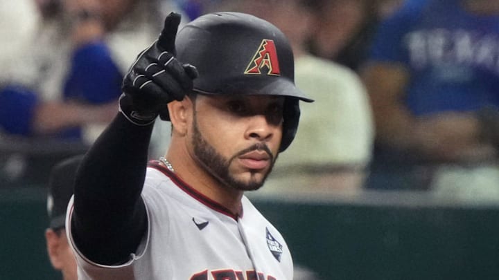 Arizona Diamondbacks designated hitter Tommy Pham (28) celebrates