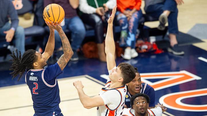 South Alabama's Chaze Harris (2) takes a jump shot against Auburn during the first round of the National Invitation Tournament. South Alabama's Chaze Harris (2) takes a jump shot against Auburn during the first round of the National Invitation Tournament.