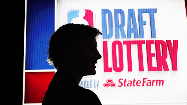 May 12, 2024; Chicago, IL, USA; The NBA Draft Lottery at McCormick Place West. Mandatory Credit: David Banks-Imagn Images