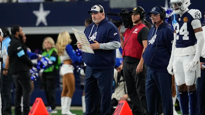 Dallas Cowboys head coach Mike McCarthy reacts during the first half  against the New York Giants.