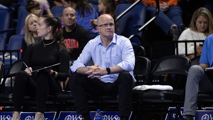 Kentucky Wildcats head coach Craig Skinner looks on during the third set against the Florida Gators at Exactech Arena at the University of Florida in Gainesville, FL on Sunday, November 20, 2022. [Matt Pendleton/Gainesville Sun]

Ncaa Women S Volleyball Florida Vs Kentucky