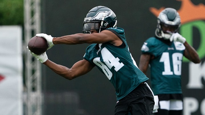 Jul 29, 2022; Philadelphia, PA, USA; Philadelphia Eagles wide receiver Greg Ward (84) at NovaCare Complex.