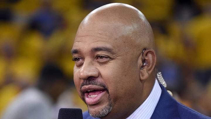 Jun 7, 2015; Oakland, CA, USA; ESPN personality Michael Wilbon before game two of the NBA Finals between the Golden State Warriors and the Cleveland Cavaliers at Oracle Arena. Mandatory Credit: Kyle Terada-Imagn Images Jun 7, 2015; Oakland, CA, USA; ESPN personality Michael Wilbon before game two of the NBA Finals between the Golden State Warriors and the Cleveland Cavaliers at Oracle Arena. Mandatory Credit: Kyle Terada-Imagn Images