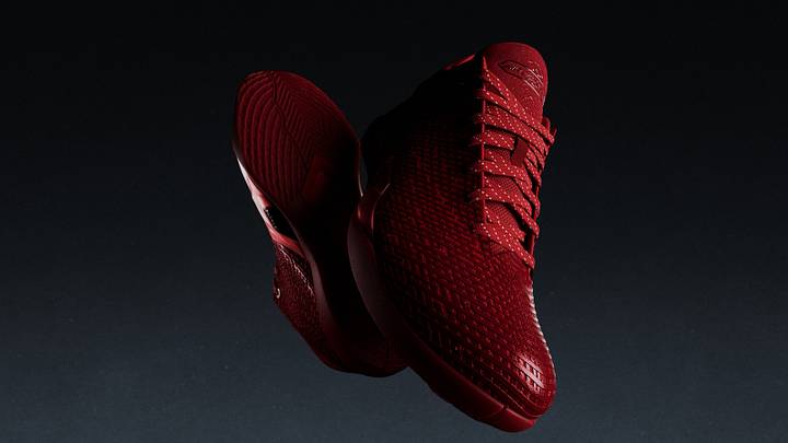 The Air Jordan 41 "Ruby" colorway. The Air Jordan 41 "Ruby" colorway.