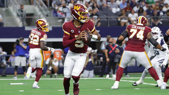 Washington Commanders quarterback Jayden Daniels. Washington Commanders quarterback Jayden Daniels.