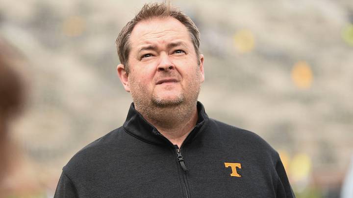 Tennessee head coach Josh Heupel at Memorial Stadium for the NCAA college football game against Missouri on Saturday, November 11, 2023 in Columbia, MO. Tennessee head coach Josh Heupel at Memorial Stadium for the NCAA college football game against Missouri on Saturday, November 11, 2023 in Columbia, MO.