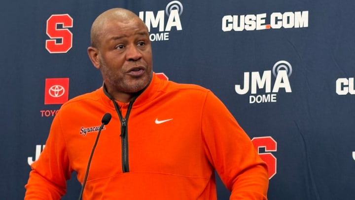 Syracuse head coach Adrian Autry speaks after falling to North Carolina at home. Syracuse head coach Adrian Autry speaks after falling to North Carolina at home.