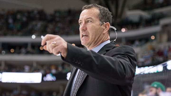 Utica Comets head coach Kevin Dineen. Mandatory Credit: Jerome Miron-Imagn Images