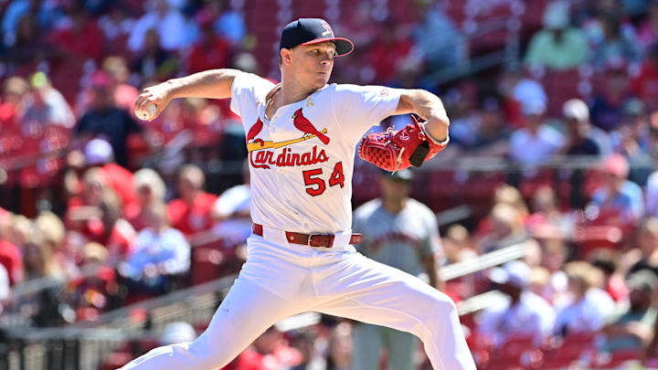 Sep 7, 2025; St. Louis, Missouri, USA; St. Louis Cardinals pitcher Sonny Gray (54) throws in the first inning against the San Francisco Giants at Busch Stadium. Mandatory Credit: Tim Vizer-Imagn Images Sep 7, 2025; St. Louis, Missouri, USA; St. Louis Cardinals pitcher Sonny Gray (54) throws in the first inning against the San Francisco Giants at Busch Stadium. Mandatory Credit: Tim Vizer-Imagn Images