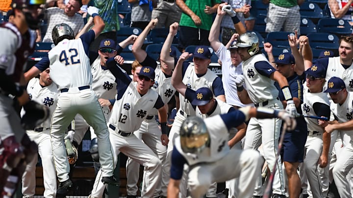 The Notre Dame Fighting Irish team celebrates