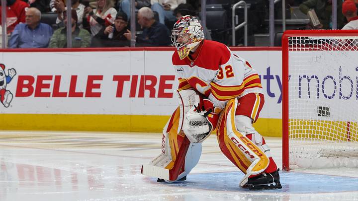 Dustin Wolf of the Calgary Flames Dustin Wolf of the Calgary Flames