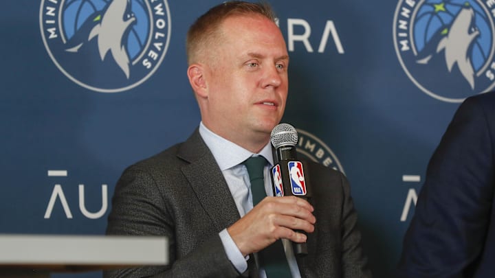 Jun 28, 2022; Minneapolis, MN, USA; Minnesota Timberwolves president of basketball operations Tim Connelly