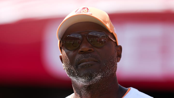 Tampa Bay Buccaneers head coach Todd Bowles looks on before a game against the New York Jets