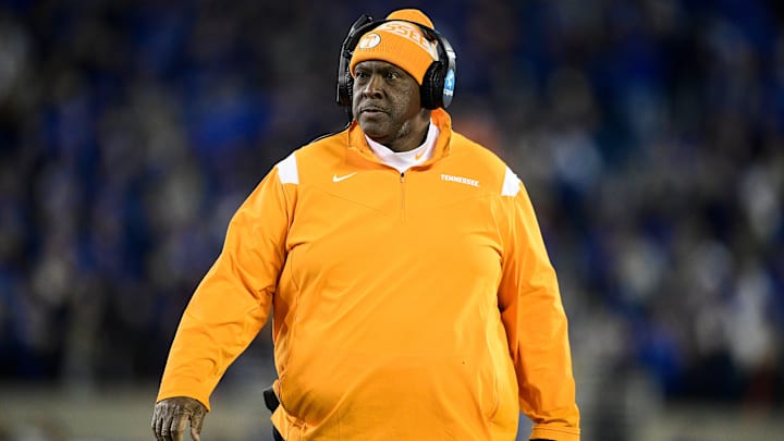 Tennessee Defensive Line Coach Rodney Garner during an SEC football game between Tennessee and Kentucky at Kroger Field in Lexington, Ky. on Saturday, Nov. 6, 2021.

Kns Tennessee Kentucky Football