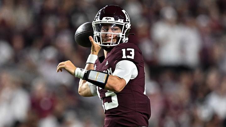 Sep 5, 2026; College Station, Texas, USA; Texas A&M Aggies quarterback Brady Hart (13) throws the ball during the fourth quarter against the Missouri State Bears at Kyle Field. Mandatory Credit: Maria Lysaker-Imagn Images Sep 5, 2026; College Station, Texas, USA; Texas A&M Aggies quarterback Brady Hart (13) throws the ball during the fourth quarter against the Missouri State Bears at Kyle Field. Mandatory Credit: Maria Lysaker-Imagn Images