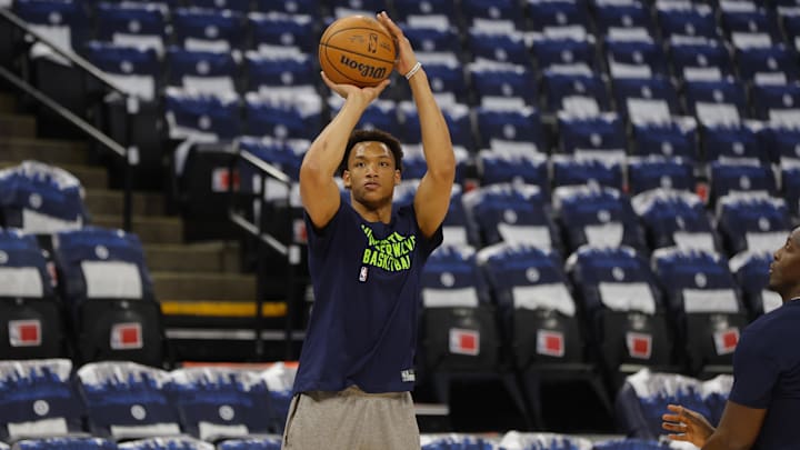 May 22, 2024; Minneapolis, Minnesota, USA; Minnesota Timberwolves guard Wendell Moore Jr. (7) : Bruce Kluckhohn-Imagn Images
