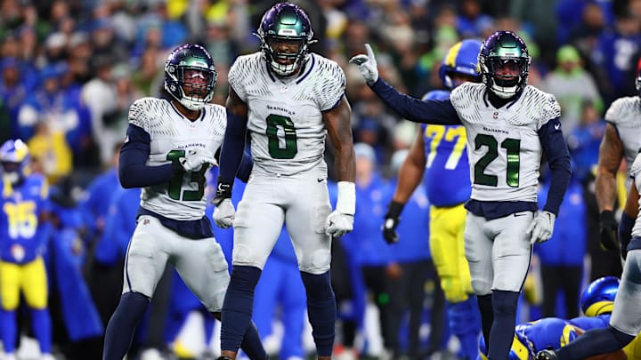 Seattle Seahawks defensive end Demarcus Lawrence (0). Seattle Seahawks defensive end Demarcus Lawrence (0).