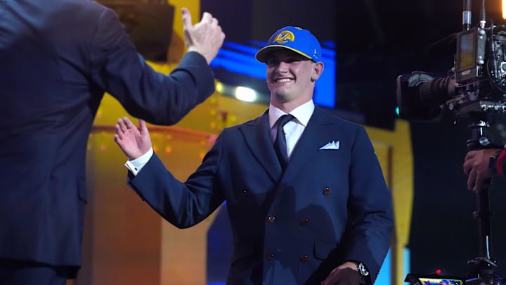 The Rams shocked everyone by selecting Alabama quarterback Ty Simpson with the 13th pick. 