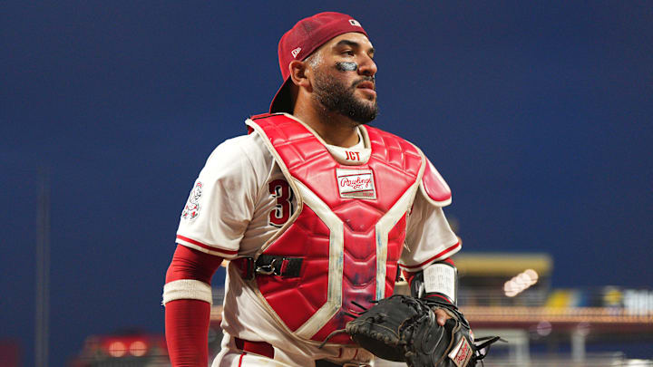 Cincinnati Reds catcher Jose Trevino