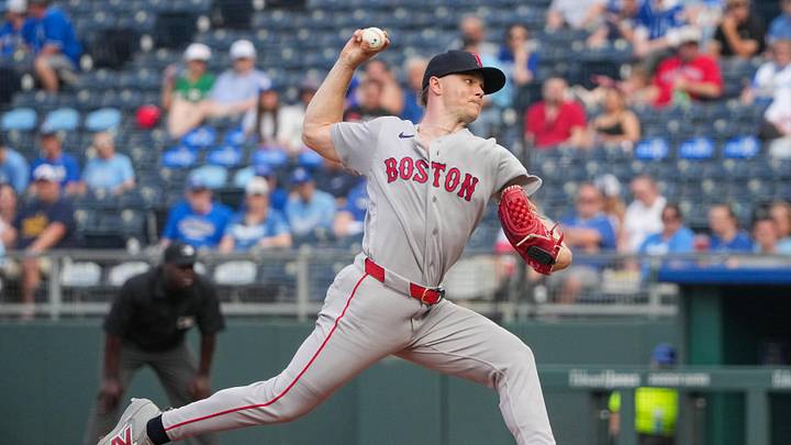 May 18, 2026; Kansas City, Missouri, USA; Boston Red Sox starting pitcher Sonny Gray (54) delivers a pitch against the Kansas City Royals during the first inning at Kauffman Stadium. Mandatory Credit: Denny Medley-Imagn Images May 18, 2026; Kansas City, Missouri, USA; Boston Red Sox starting pitcher Sonny Gray (54) delivers a pitch against the Kansas City Royals during the first inning at Kauffman Stadium. Mandatory Credit: Denny Medley-Imagn Images