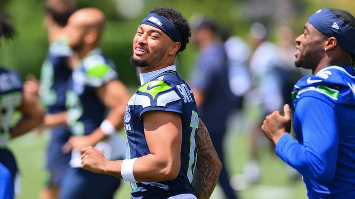 Jun 9, 2026; Renton, WA, USA; Seattle Seahawks wide receiver Jaxon Smith-Njigba (11) during minicamp at Virginia Mason Athletic Center.