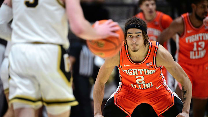 Jan 5, 2024; West Lafayette, Indiana, USA; Illinois Fighting Illini guard Dra Gibbs-Lawhorn (2)