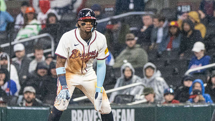 Atlanta Braves outfielder Ronald Acuña Jr stole three bases on Tuesday night against the New York Mets