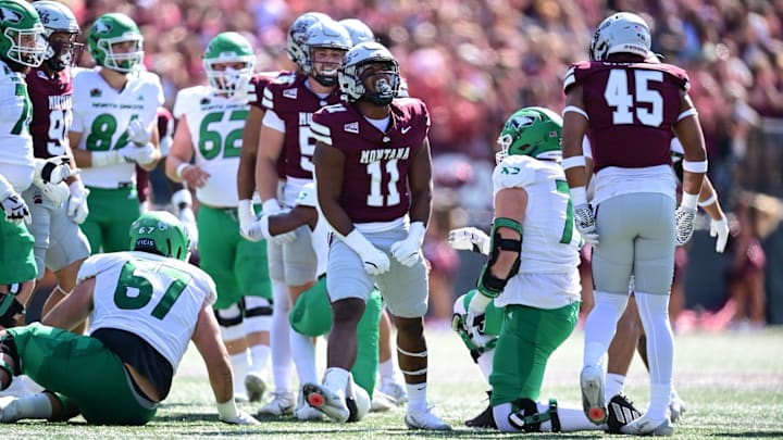 Montana linebacker Elijawah Tolbert (11)