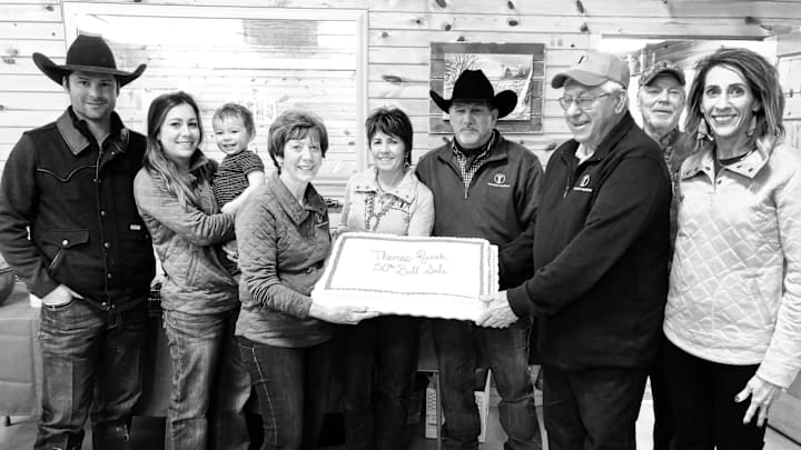 Thomas Family, Troy (center, in his signature black cowboy hat)