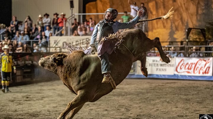 Trey Benton III riding Prime Time for 90.5 points Trey Benton III riding Prime Time for 90.5 points