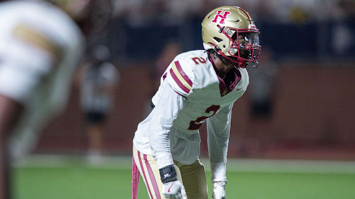 Hartfield's Bralan Womack (2) and the Hawks take on MRA in Madison, Miss., Friday, Oct. 11, 2024. Hartfield's Bralan Womack (2) and the Hawks take on MRA in Madison, Miss., Friday, Oct. 11, 2024.