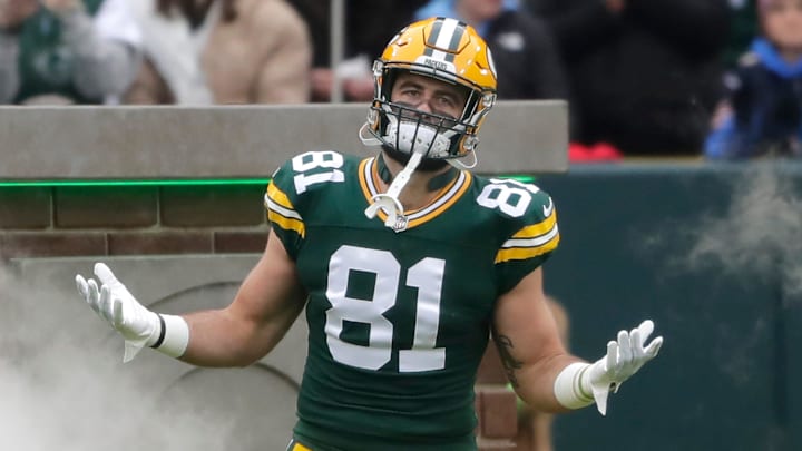 Green Bay Packers tight end Josiah Deguara (81) against the Los Angeles Rams during their football