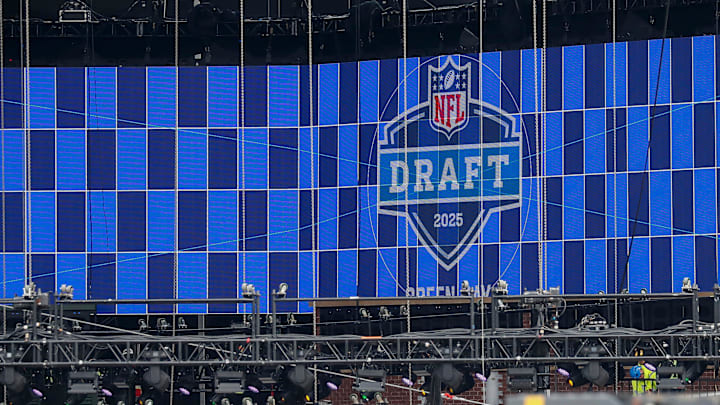 A video board displays the 2025 NFL Draft logo as the NFL Draft Theater is under construction on Thursday, April 17, 2025, at Lambeau Field in Green Bay, WI. The 2025 NFL Draft will be held April 24-26.
Tork Mason/USA TODAY NETWORK-Wisconsin A video board displays the 2025 NFL Draft logo as the NFL Draft Theater is under construction on Thursday, April 17, 2025, at Lambeau Field in Green Bay, WI. The 2025 NFL Draft will be held April 24-26.
Tork Mason/USA TODAY NETWORK-Wisconsin