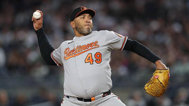 Baltimore Orioles pitcher Albert Suarez.
