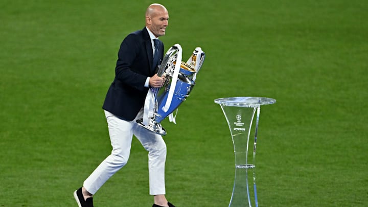 Zinedine Zidane ganó tres Champions League como entrenador del Real Madrid