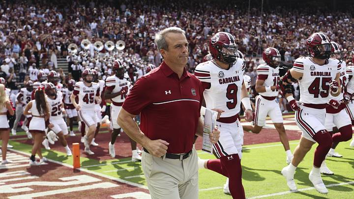 Nov 15, 2025; College Station, Texas, USA; South Carolina Gamecocks head coach Shane Beamer runs onto the field with players before the game against the Texas A&M Aggies at Kyle Field. Mandatory Credit: Troy Taormina-Imagn Images Nov 15, 2025; College Station, Texas, USA; South Carolina Gamecocks head coach Shane Beamer runs onto the field with players before the game against the Texas A&M Aggies at Kyle Field. Mandatory Credit: Troy Taormina-Imagn Images