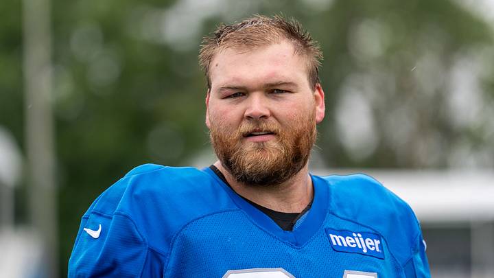 Aug 2, 2026; Allen Park, MI, USA; Detroit Lions center Cade Mays (64) looks on during Detroit Lions training camp at Meijer Performance Center. Mandatory Credit: Paul Barnick-Imagn Images Aug 2, 2026; Allen Park, MI, USA; Detroit Lions center Cade Mays (64) looks on during Detroit Lions training camp at Meijer Performance Center. Mandatory Credit: Paul Barnick-Imagn Images