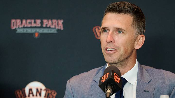 San Francisco Giants President of baseball operations Buster Posey. San Francisco Giants President of baseball operations Buster Posey.