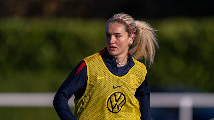 USWNT midfielder Lindsey Horan during a training session