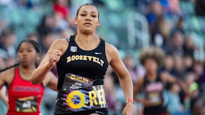 Roosevelt’s Aster Jones looks to defend her 6A state titles in the 100 and 200 meters this year.