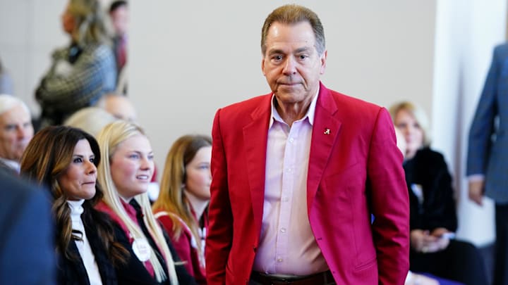 Jan 13, 2024; Tuscaloosa, AL, USA; University of Alabama former head coach Nick Saban attends a
