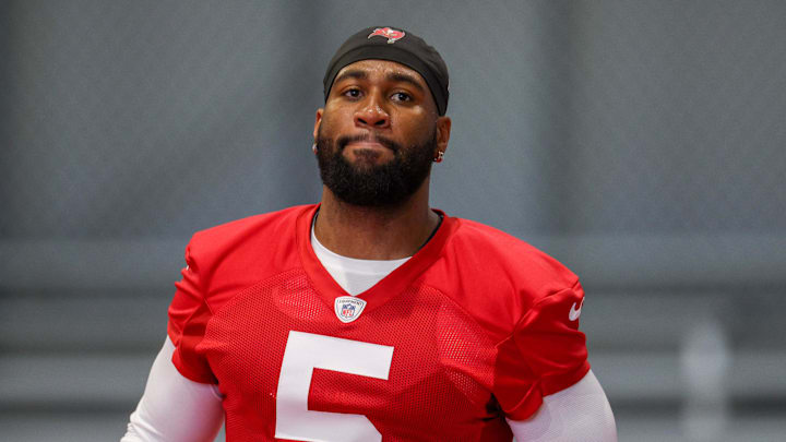 Tampa Bay Buccaneers linebacker Haason Reddick participates in mini camp at AdventHealth Training Center. 
