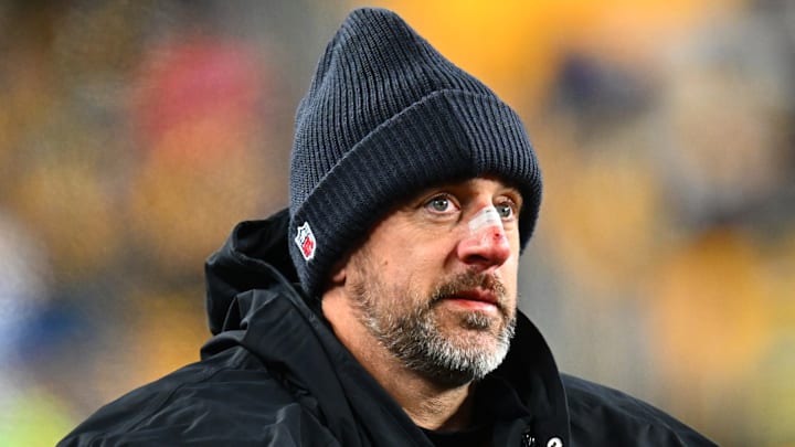 Former New York Jets quarterback Aaron Rodgers