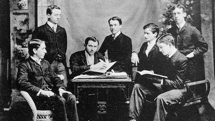Antique image from University of Rochester yearbook (1893). Antique image from University of Rochester yearbook (1893).